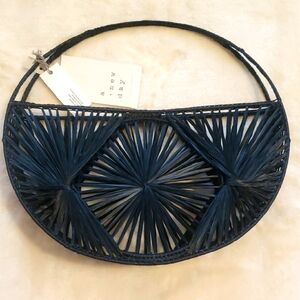 A New Day Woven Straw Black Bag. NWT